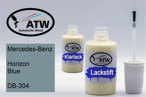 Mercedes-Benz, Horizon Blue, DB-304: 20ml Lackstift + 20ml Klarlack - Set, von ATW Autoteile West.